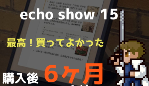 【買い！】echo show15の半年使用後レビュー